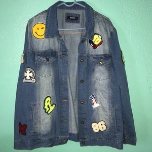 Jean jacket with patches